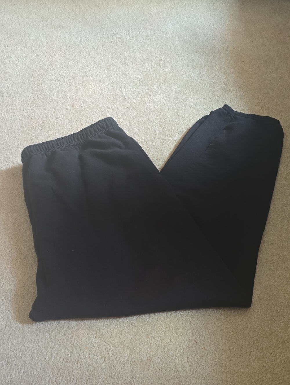 Men's Black Casual Elastic-Waist Sweatpants